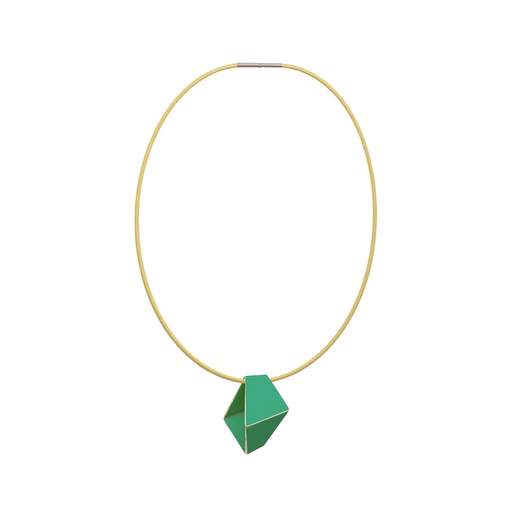 Lisa Kroeber Jewellery Art - Necklace Folded Short - Signal Green