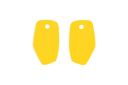 [MM1021] Lisa Kroeber Jewellery Art - Earrings Mix&Match PLATES, Traffic Yellow