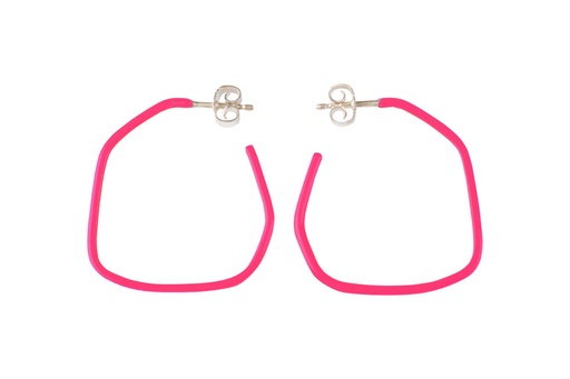 [LI4070] Lisa Kroeber Jewellery Art - Earrings Lines - Magenta