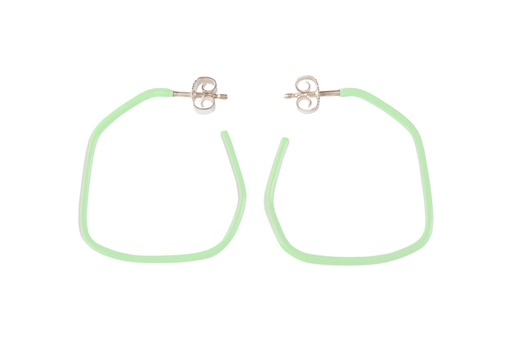 [LI6019] Lisa Kroeber Jewellery Art - Earrings Lines - Pastel Green
