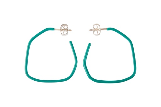 [LI5018] Lisa Kroeber Jewellery Art - Earrings Lines - Turquoise