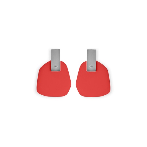 [FP-traffic-red] Lisa Kroeber Jewellery Art - Earrings Flower Petals - Traffic Red