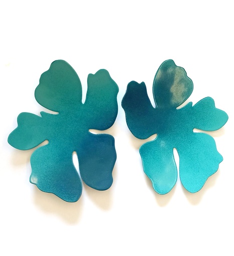 [Flower - blue] Lisa Kroeber Jewellery Art - Earrings Flowers - Ocean Blue/Turquoise