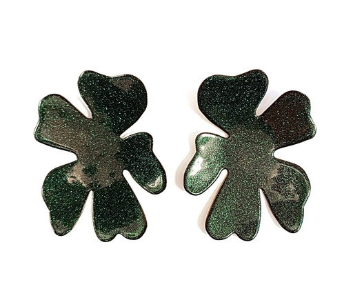 [Flower - emerald] Lisa Kroeber Jewellery Art - Earrings Flowers - Sparkling Emerald Green