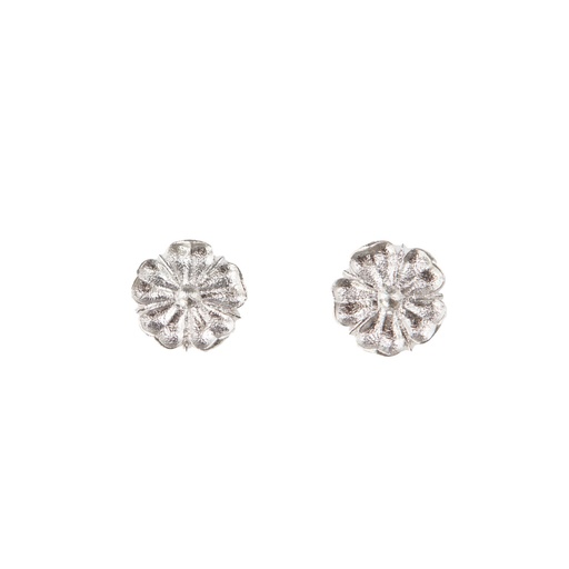 [Roos - earrings - silver - front] Lisa Kroeber Jewellery Art - Earrings Viljandi Rose - silver