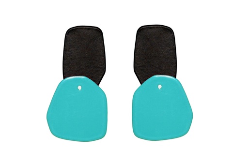 [DP - must - turkiis] Lisa Kroeber Jewellery Art - Earrings Double Petals, Black / Turquoise