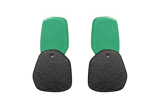 [DP-60329005] Lisa Kroeber Jewellery Art - Earrings Double Petals, Signal Green / Black