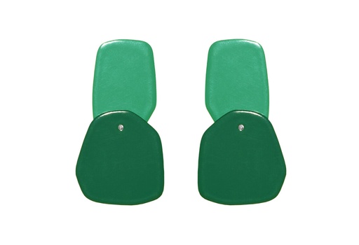 [DP-60326005] Lisa Kroeber Jewellery Art - Earrings Double Petals, Signal Green / Moss Green