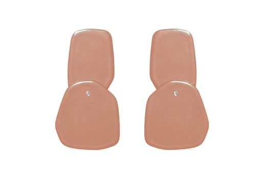 [DP-3012] Lisa Kroeber Jewellery Art - Earrings Double Petals, Beige Red