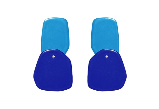 [DP-50125002] Lisa Kroeber Jewellery Art - Earrings Double Petals, Light Blue / Ultramarine Blue