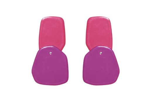 [DP-40104006] Lisa Kroeber Jewellery Art - Earrings Double Petals, Magenta / Traffic Purple