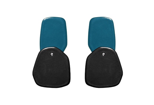 [DP-50209005] Lisa Kroeber Jewellery Art - Earrings Double Petals, Ocean Blue / Black