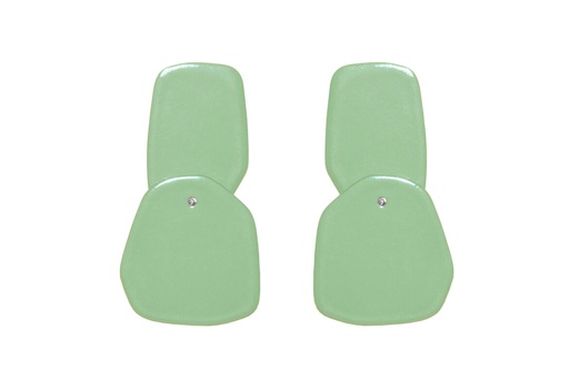 [DP-6019] Lisa Kroeber Jewellery Art - Earrings Double Petals, Pastel green