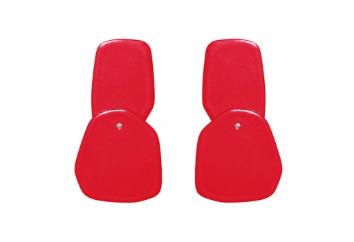 [DP-3020] Lisa Kroeber Jewellery Art - Earrings Double Petals, Traffic Red