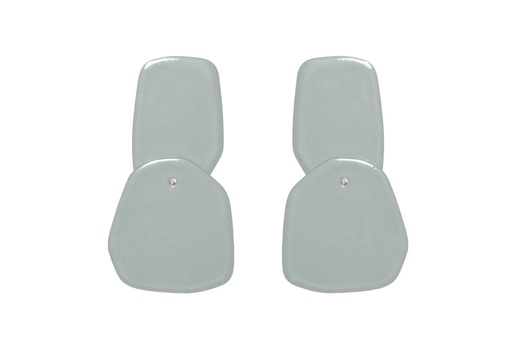 [DP-7040] Lisa Kroeber Jewellery Art - Earrings Double Petals, Light grey