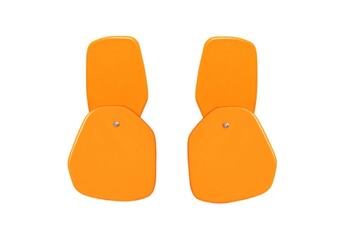 [DP-2003] Lisa Kroeber Jewellery Art - Earrings Double Petals, Pastel Orange