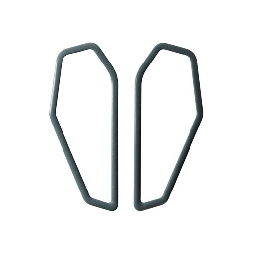 [CF-dark-grey] Lisa Kroeber Jewellery Art - Earrings Color Frames - Dark Grey