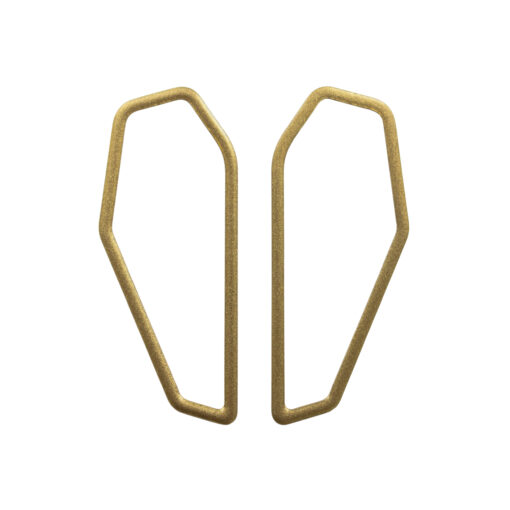 [CF-gold-matt] Lisa Kroeber Jewellery Art - Earrings Color Frames - Sparkling Gold