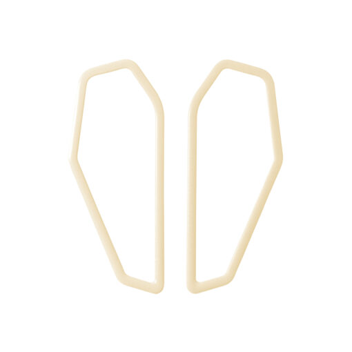 [CF-Ivory] Lisa Kroeber Jewellery Art - Earrings Color Frames - Ivory