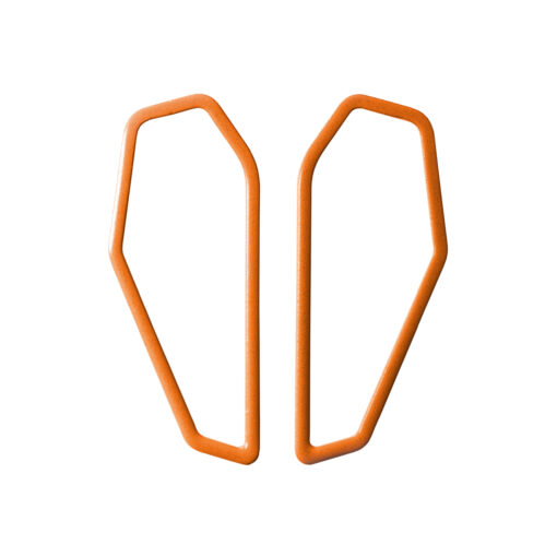 [CF-pastel-orange] Lisa Kroeber Jewellery Art - Earrings Color Frames - Pastel Orange