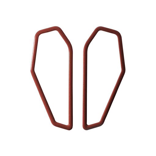 [CF-purple-test] Lisa Kroeber Jewellery Art - Earrings Color Frames - Purple Red