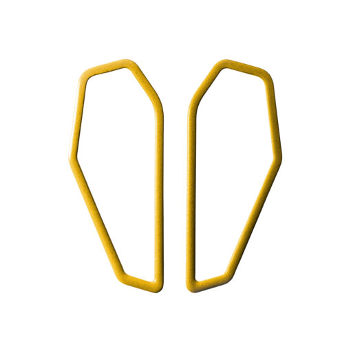 [CF-traffic-yellow] Lisa Kroeber Jewellery Art - Earrings Color Frames - Traffic Yellow