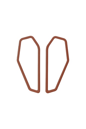 [CF8004] Lisa Kroeber Jewellery Art - Earrings Color Frames - Copper Brown