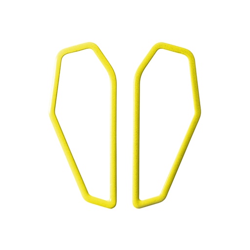 [CF-sulfur-yellow] Lisa Kroeber Jewellery Art - Earrings Color Frames - Sulfur Yellow