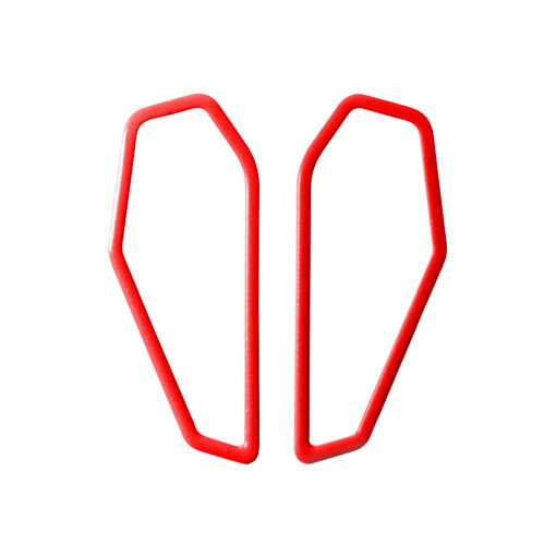 [CF-traffic-red] Lisa Kroeber Jewellery Art - Earrings Color Frames - Traffic Red