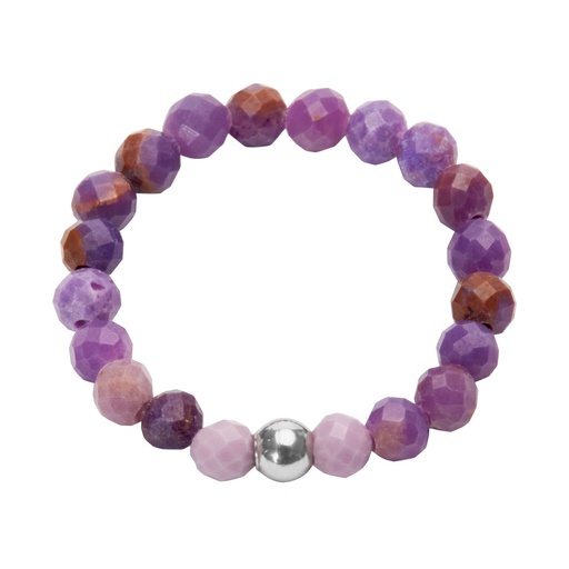 [6110sg] HCA - elastischer Ring - Let’s enjoy nature - Sugilith - Edelstahl