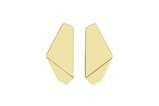 [FS-ivory] Lisa Kroeber Jewellery Art - Earrings Folded slim - Ivory