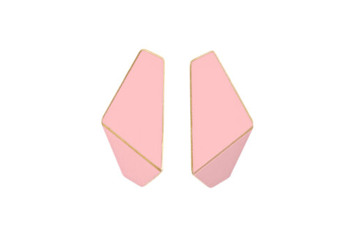 [FS-light-pink] Lisa Kroeber Jewellery Art - Earrings Folded slim - Light Pink