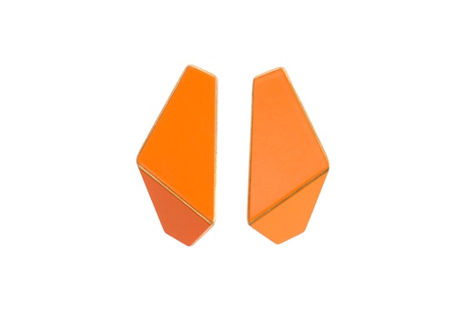 [FS-pastel-orange] Lisa Kroeber Jewellery Art - Earrings Folded slim - Pastel Orange