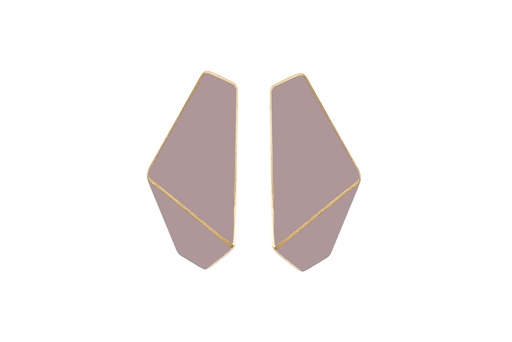 [FS4009] Lisa Kroeber Jewellery Art - Earrings Folded slim - Pastel Violet