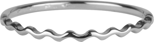 Charmins Ring - R886 - Petite Wave Steel Ring