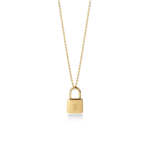 [40320] Jeberg Jewellery - Love Lock necklace gold