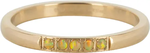Charmins - R1132 - Goldplated Memoire ring yellow opal stones