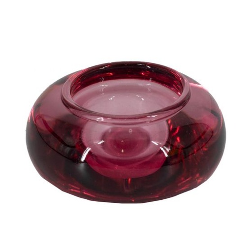 [Gl9151] Homebound - Teelichthalter Glas rosa/pink