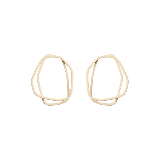 [L-Ivory] Lisa Kroeber Jewellery Art - Earrings Loops - Ivory