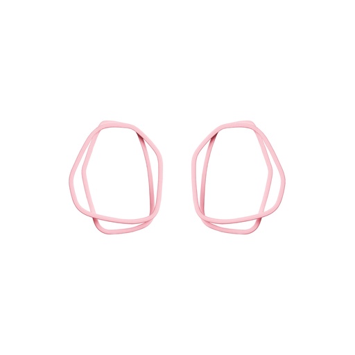 [L-Light-Pink] Lisa Kroeber Jewellery Art - Earrings Loops - Light Pink