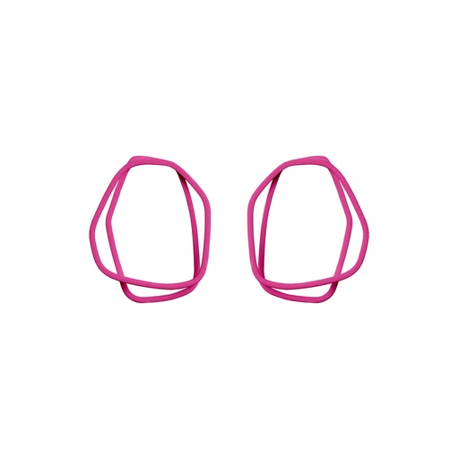 [L-Magenta] Lisa Kroeber Jewellery Art - Earrings Loops - Magenta