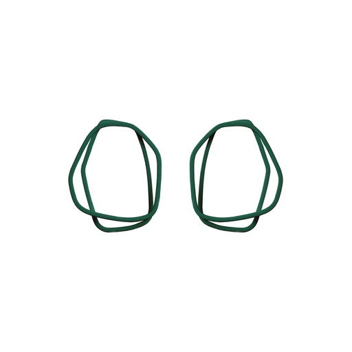 [L-Moss-Green] Lisa Kroeber Jewellery Art - Earrings Loops - Moss Green