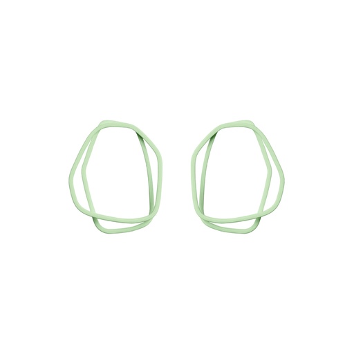 [L-Pastel-Green] Lisa Kroeber Jewellery Art - Earrings Loops - Pastel Green