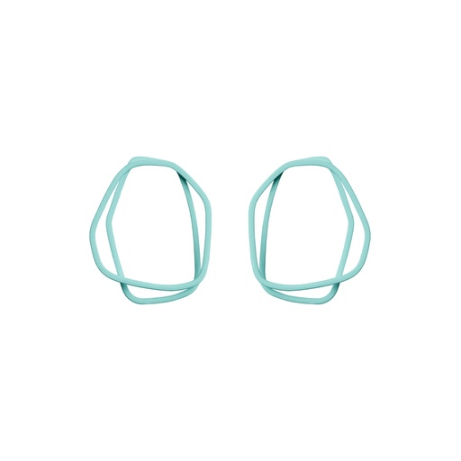 [L-Pastel-Turquoise] Lisa Kroeber Jewellery Art - Earrings Loops - Pastel Turquoise