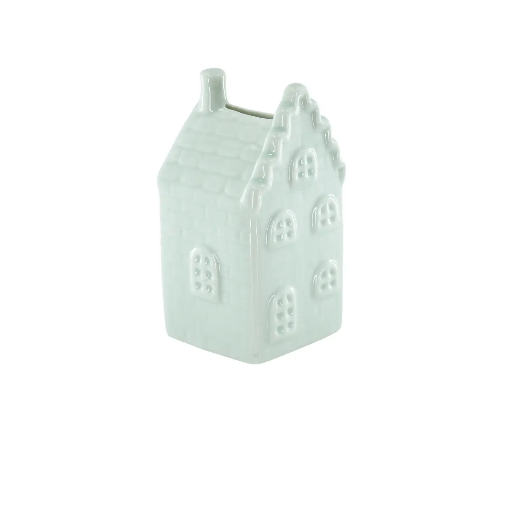 [204108] Housevitamin - Money Bank Spardose Hollandhaus Keramik mintgrün 7x7x13cm