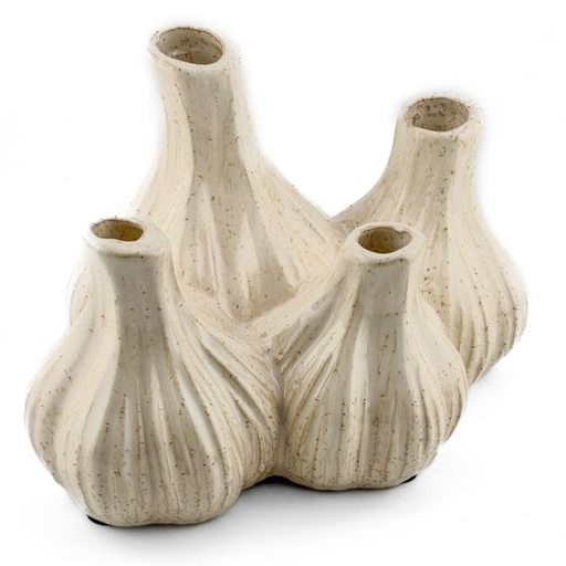 [as9541] Kolony - Vase Garlic beige 19,5x15,5x14,5cm