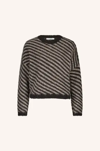 By Bar - Diagonal natural pullover - 730 biscuit