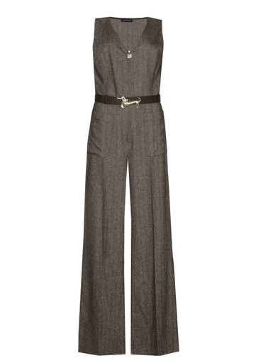 Caroline Biss - TWEED JUMPSUIT coffee