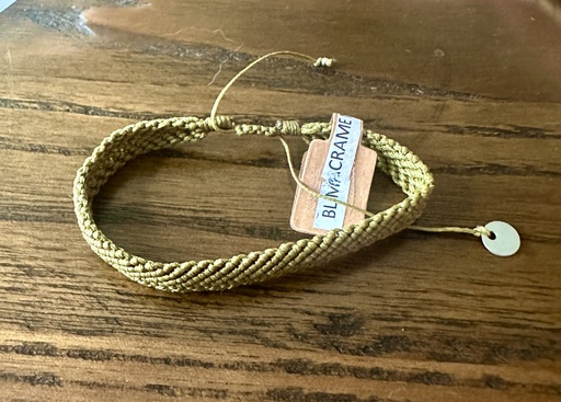 [BLMACRAMEMEN04-AW25] LeJu - Bracelet Macrame Men khaki polyester threads