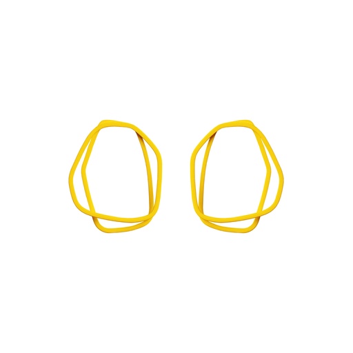 [L-Traffic-Yellow] Lisa Kroeber Jewellery Art - Earrings Loops - Traffic Yellow